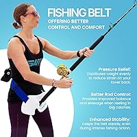 Vista 6 de GAFFER SPORTFISHING Arnés de hombro para cinturón de pesca, soporte de caña de lucha contra peces en alta mar