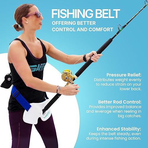 Miniatura 6 de GAFFER SPORTFISHING Arnés de hombro para cinturón de pesca, soporte de caña de lucha contra peces en alta mar