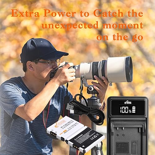 Miniatura 7 de Pickle Power Batería NB-11L NB-11LH (paquete de 2) y cargador de repuesto para Canon PowerShot A2300, A2400, A2500, A2600, A3400 es, A3500 es, A4000