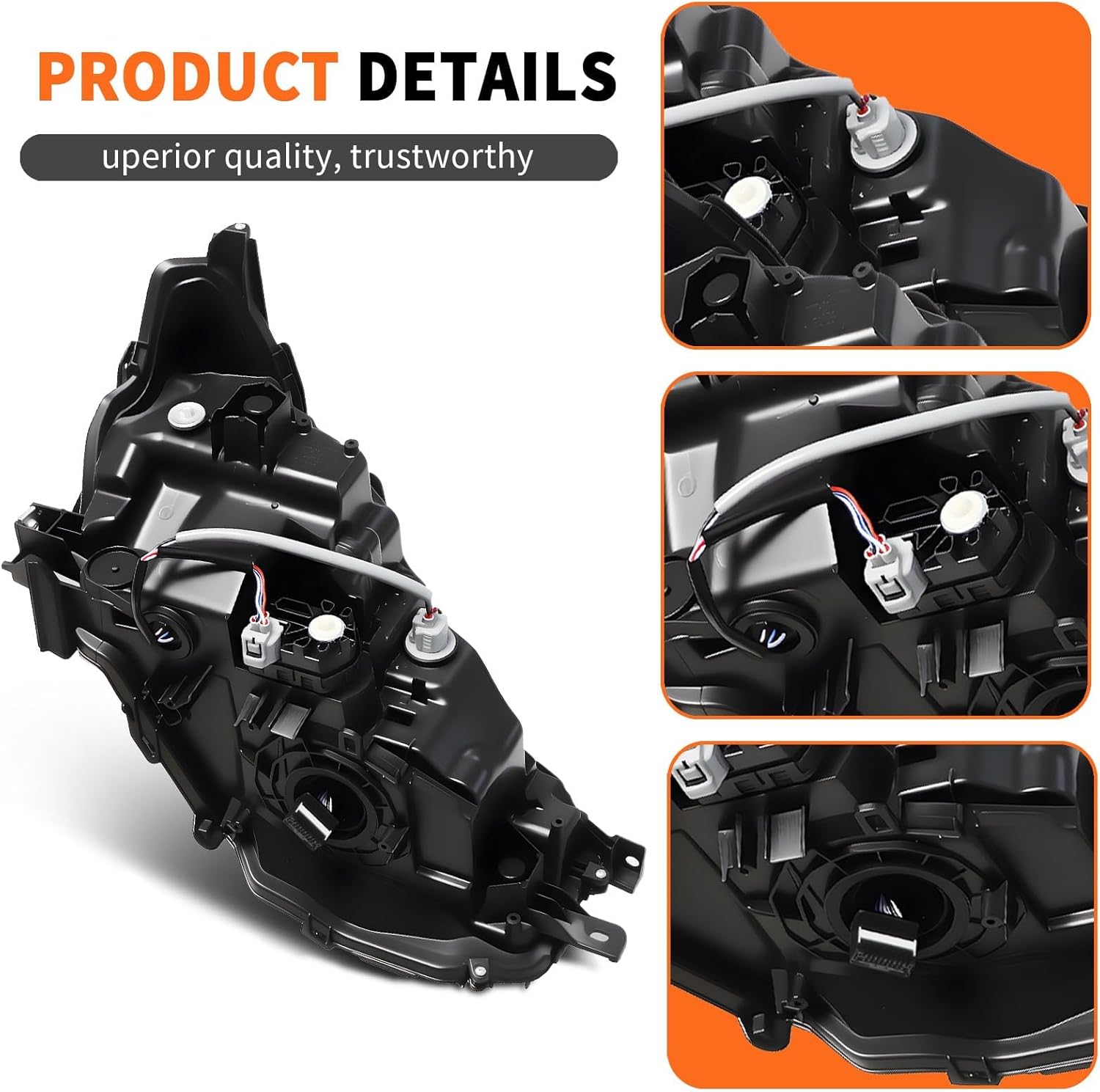 Driver & Passenger Side Headlights Assembly Compatible with 2017-2020 IS300 IS350 IS200T Headlamp 8114553810 8118553810 Left & Right