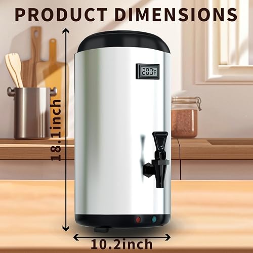 Miniatura 6 de Dispensador de bebidas con dispensador de bebidas aislado con calefacción, dispensador de bebidas de calefacción eléctrica, urna de agua caliente y