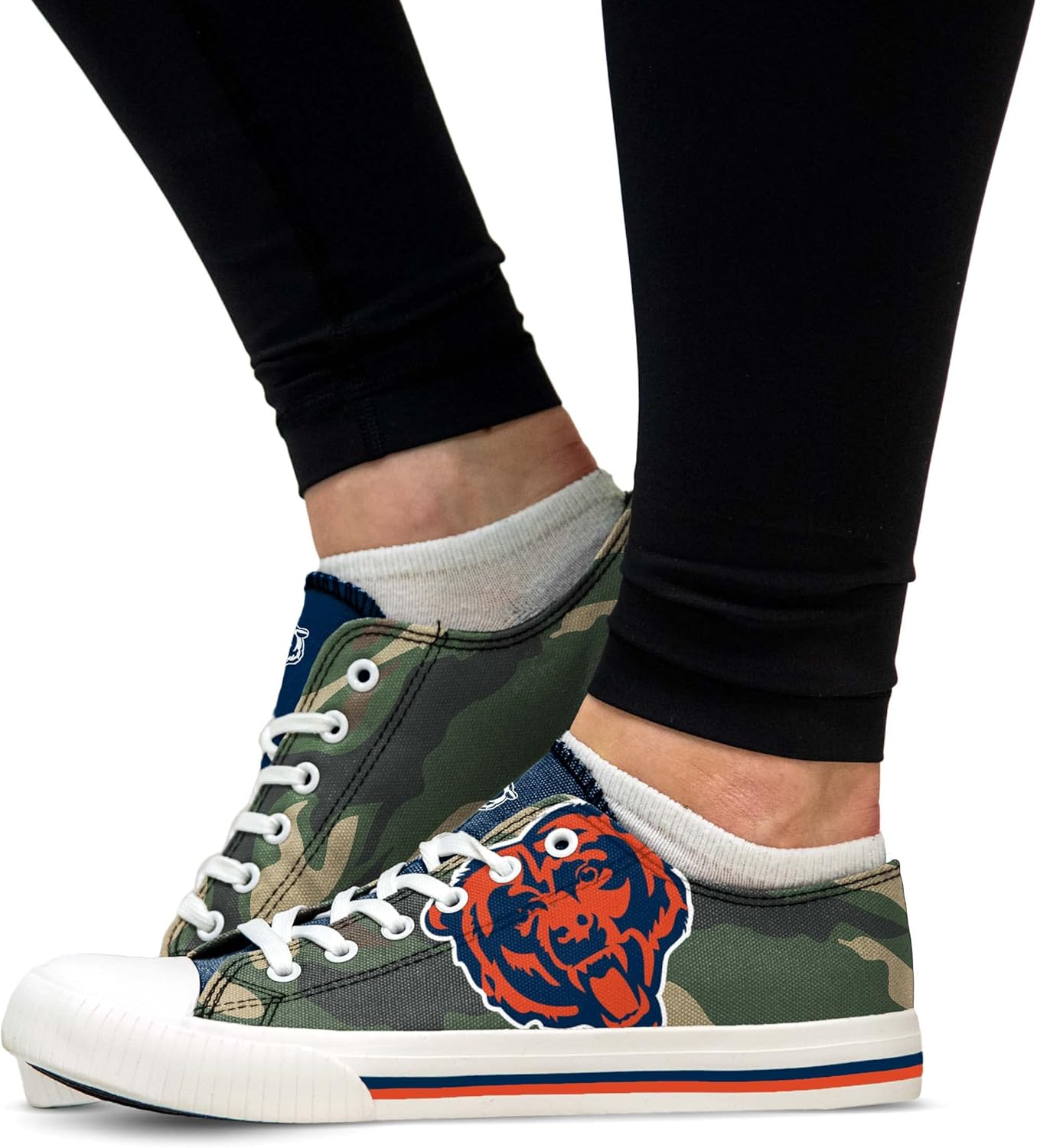 FOCO Women's NFL Camo Low Top Canvas Sneakers Shoes : Sports & Outdoors