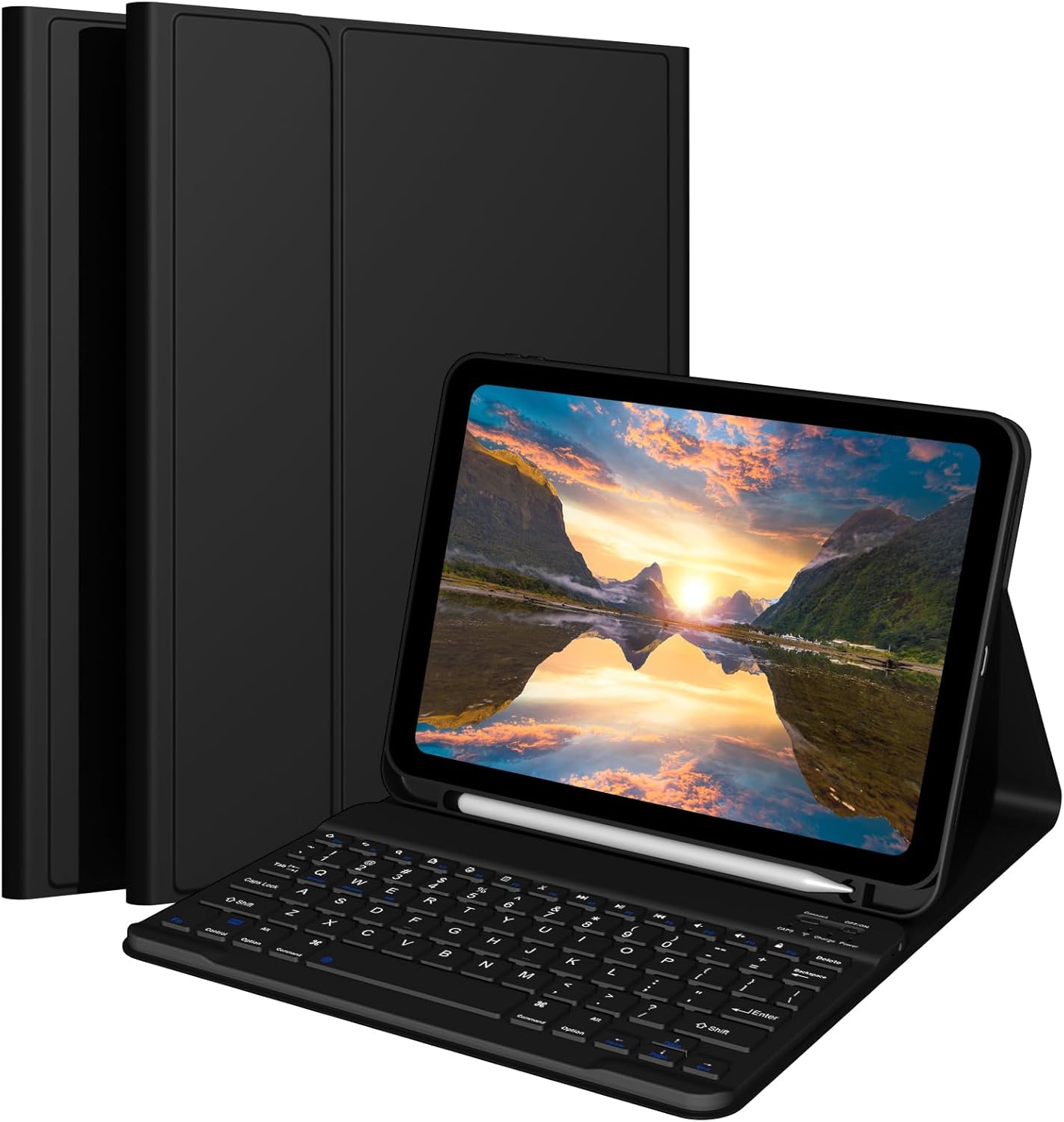 Case with Keyboard for Samsung Galaxy Tab A9+ / A9 Plus 5G 2023 (Model: SM-X210/X215/X216/X218), [Support 3 System] Magnetic Detachable Wireless Keyboard for Galaxy Tablet 11”, Black