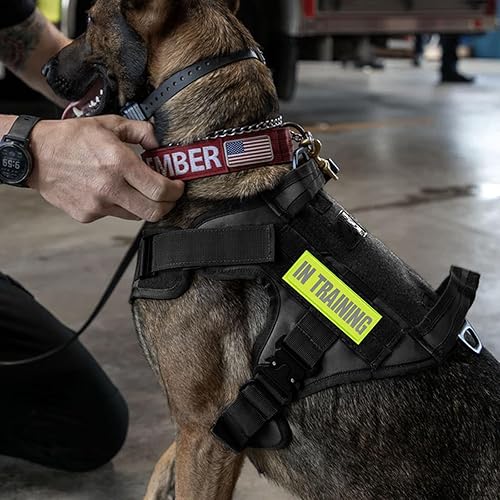 Miniatura 5 de Paquete de 3 parches para perros de servicio con gancho trasero, no mascotas, en entrenamiento, insignia reflectante para mejor amigo para arnés de