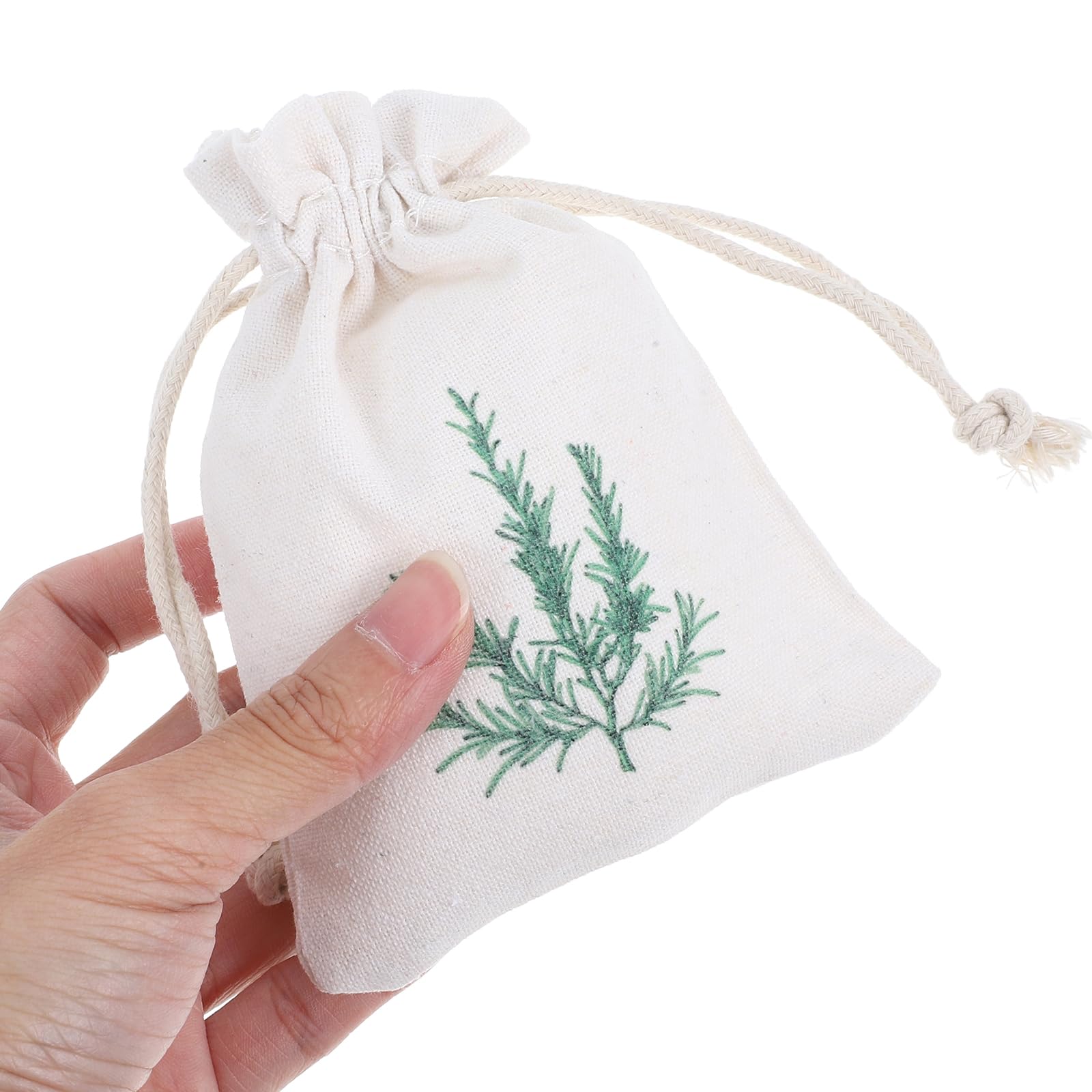 LOGOFUN 10PCS Lavender Sachet Bags Lavender Sachet Drawstring Pouches Cotton Fragrance Packing Bags for DIY Wedding Party Supplies - Medium 10 * 14CM