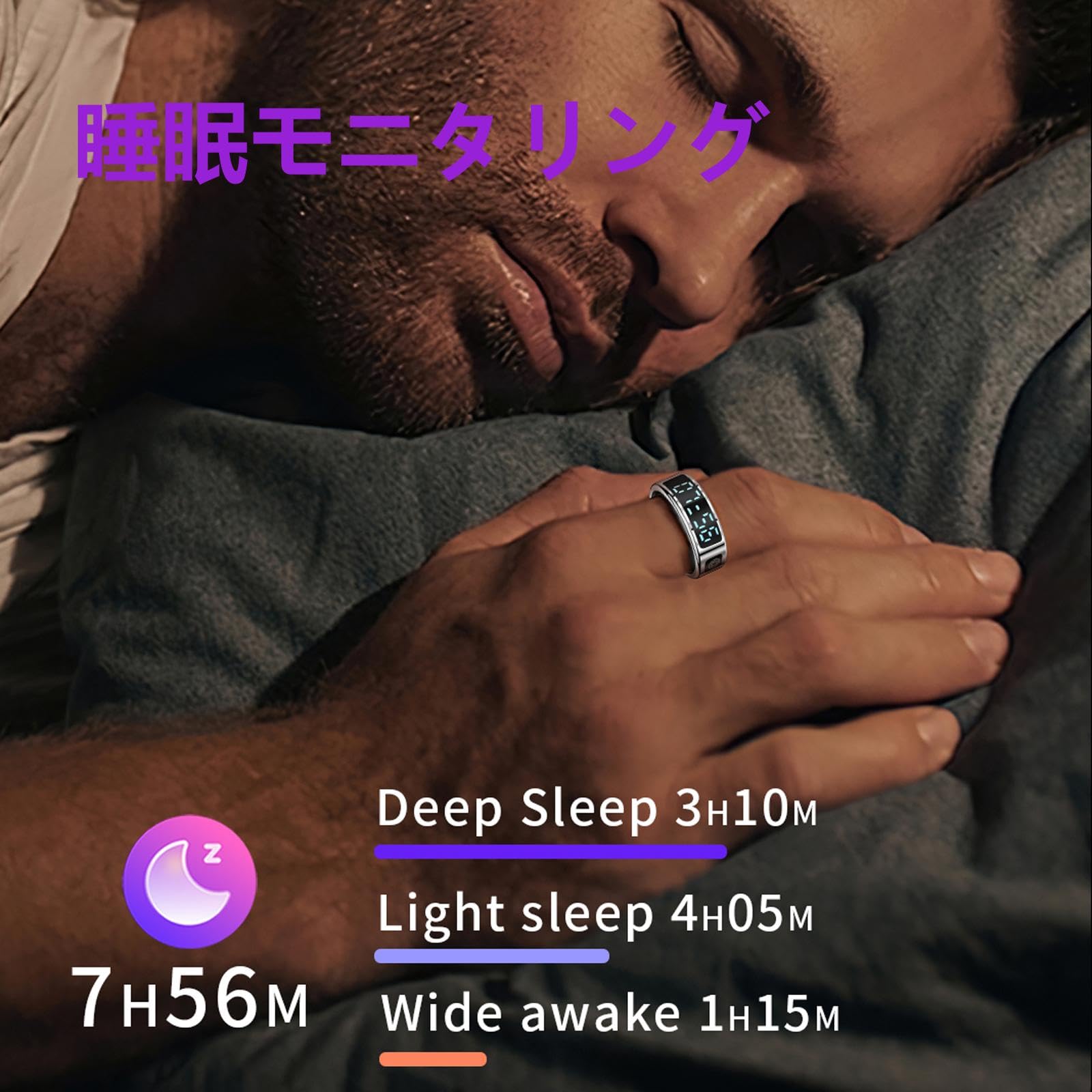 Amazon.co.jp: 2025 スマートリング スマート指輪 フィットネスリング