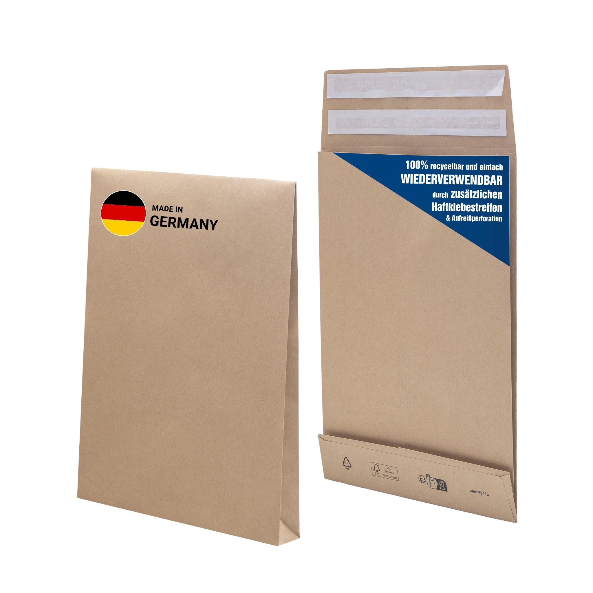 E-​Green Kraft Mailer 350 x 250 x 50 mm 120 GSM Peel & Seal