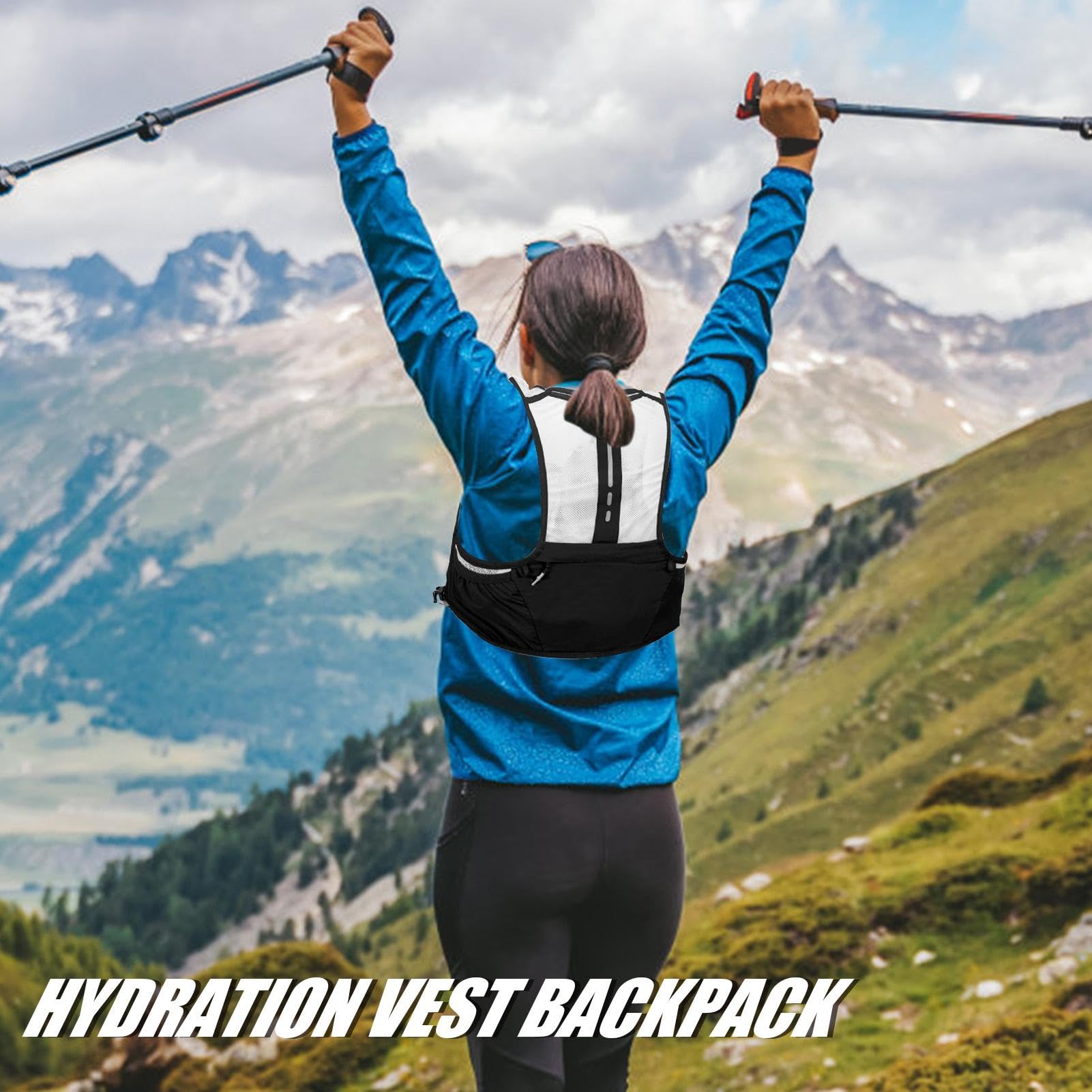 Rucksack Trinkweste, 2,5 l, Trinkrucksack ER Running Race Trinkweste, Weste, Wasserrucksack, Trinkrucksack für Wandern, Laufen
