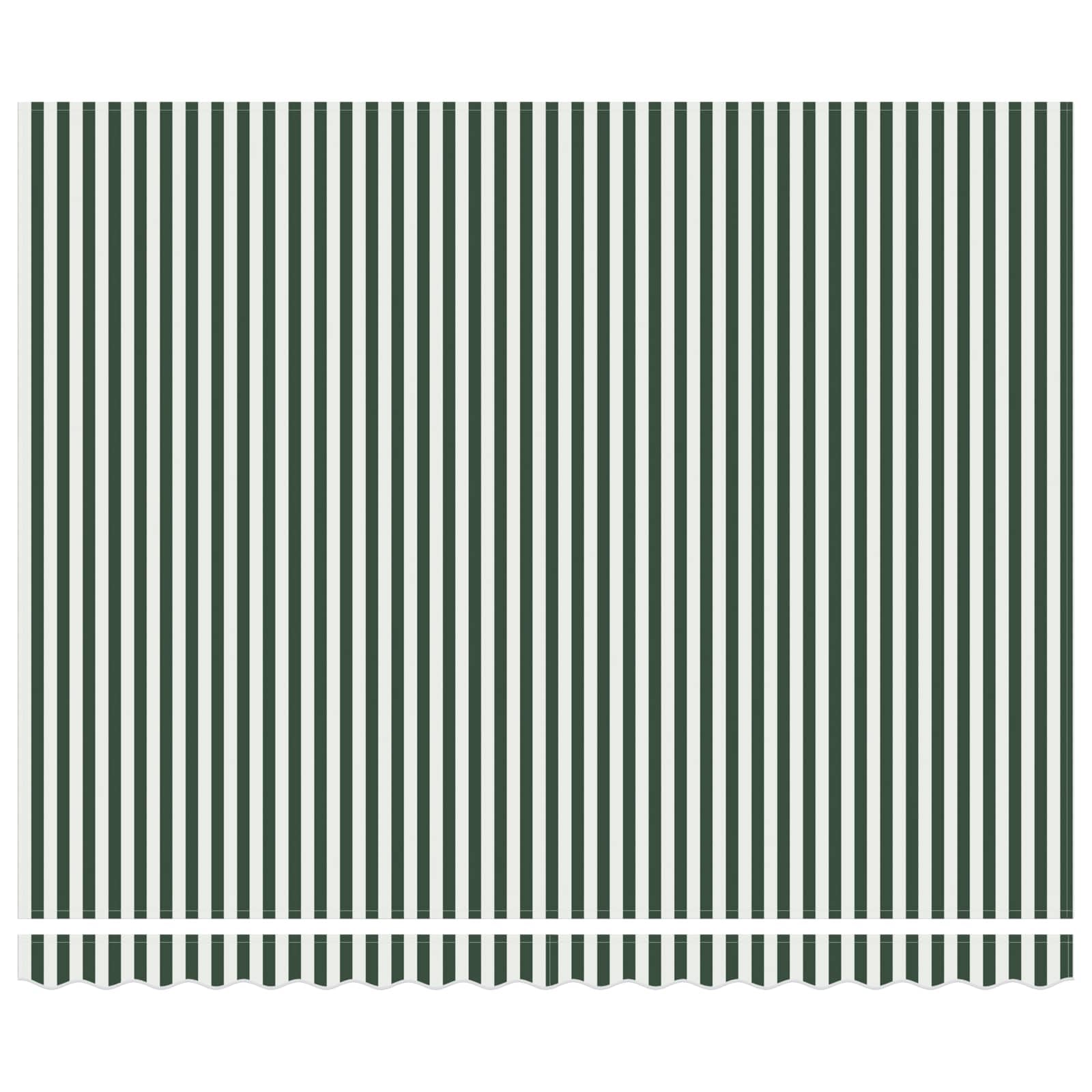 Tenda da Sole Retrattile, Poliestere, Alluminio, Verde Bianco, 400 x 300 cm