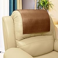Vista 23 de Funda antideslizante para reposacabezas de muebles, protector de reposacabezas de piel sintética para silla reclinable, funda protectora de vinilo