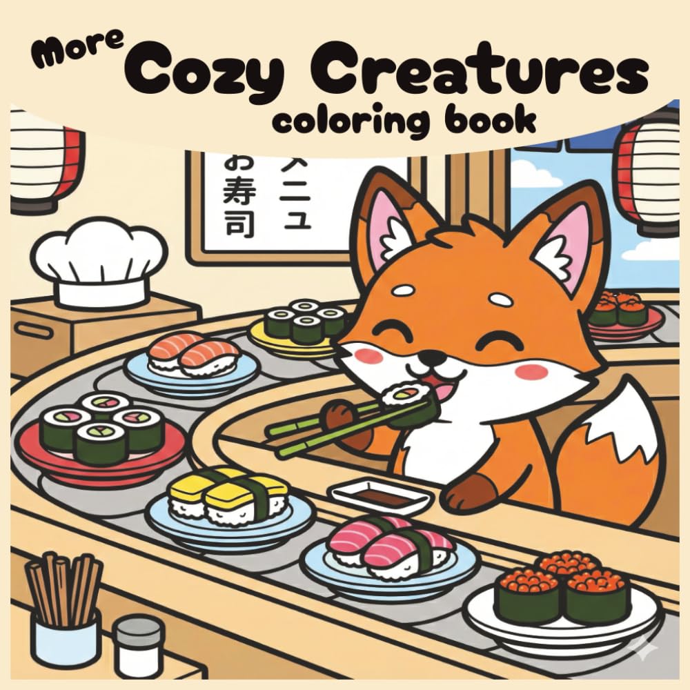 More Cozy Creatures: Coloring Book for Adults and Teens Featuring Cozy Creatures with Easy and Simple Designs for Relaxation and Fun