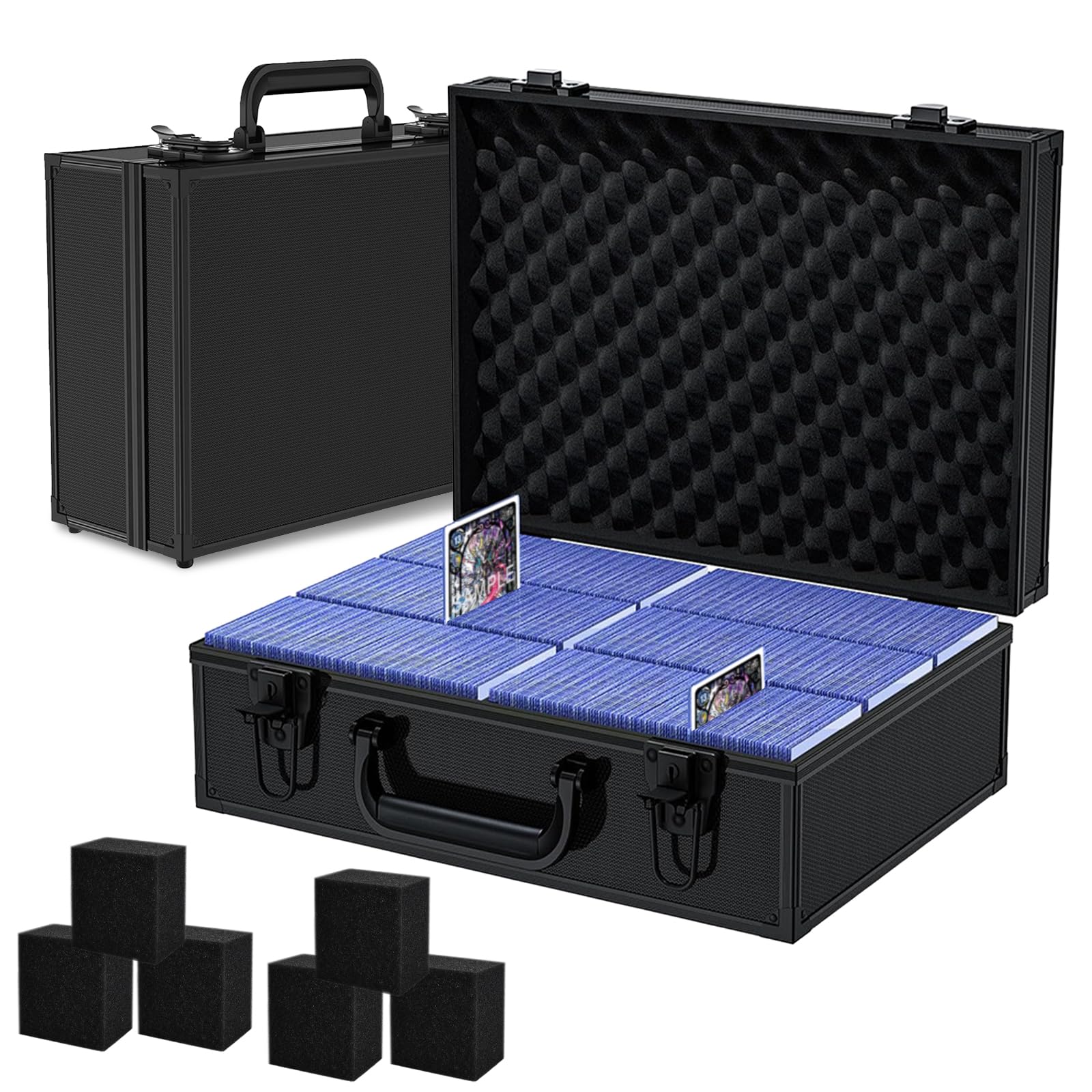 Top Loaders Boîte de Rangement,Cartes Graduées Box pour Cartes Sportives, Boite Rangement Carte Compatible avec 600+ Top Loaders ou 130+ 35pt One Touch