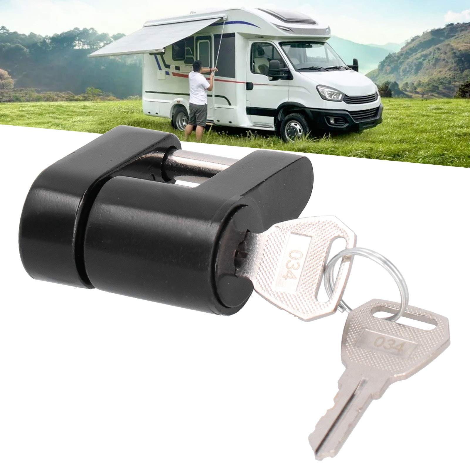 Serratura Per Gancio Di Traino In Lega Di Zinco - Antifurto 1/4 Di Pollice Per Rimorchi E Caravan - Foto 4