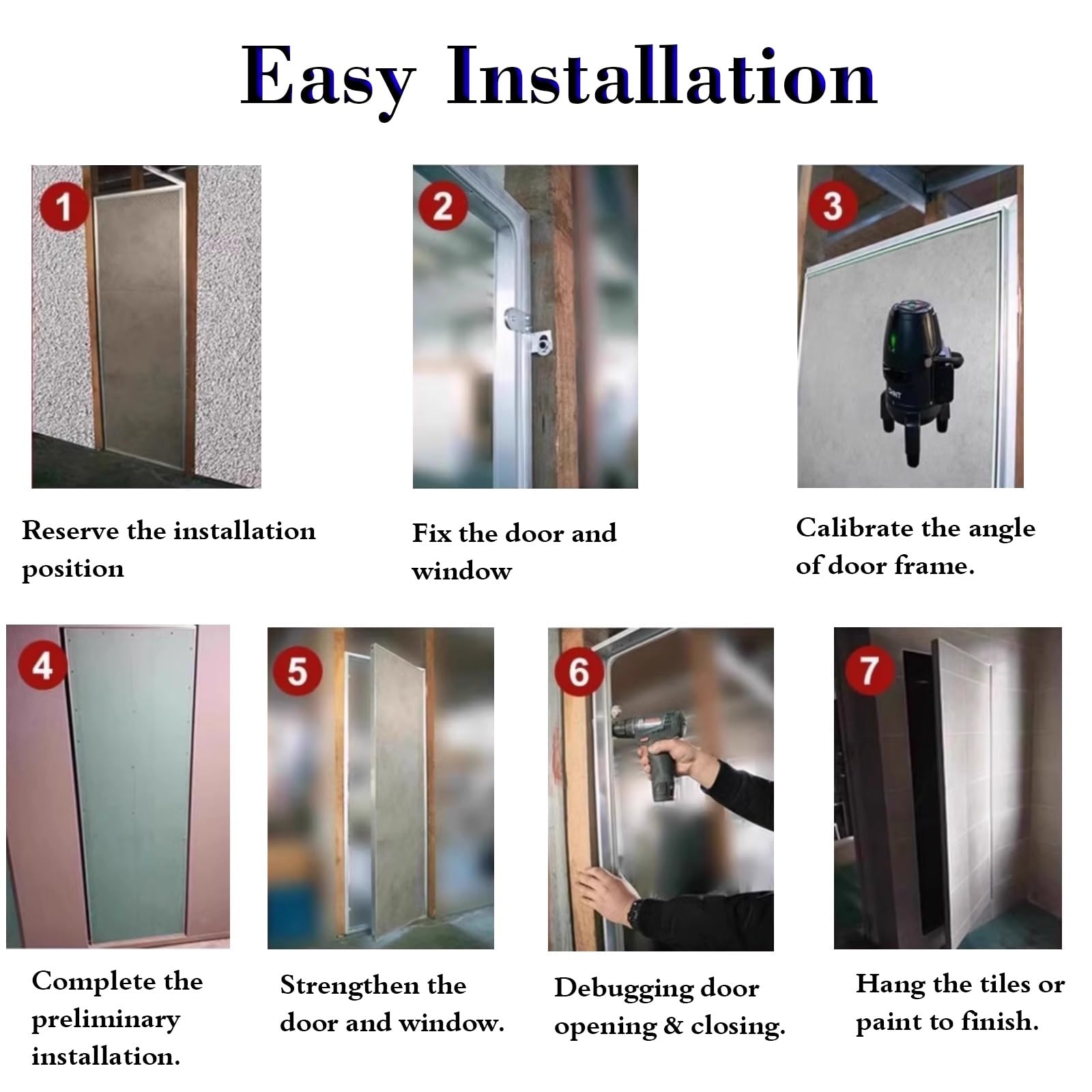 Trampilla Pladur Tapa de Registro de Aluminio Grande para fontanería (50 cm, 70 cm, 90 cm, 110 cm, 130 cm, 150 cm), con Puerta Oculta para conducto(70x70cm)