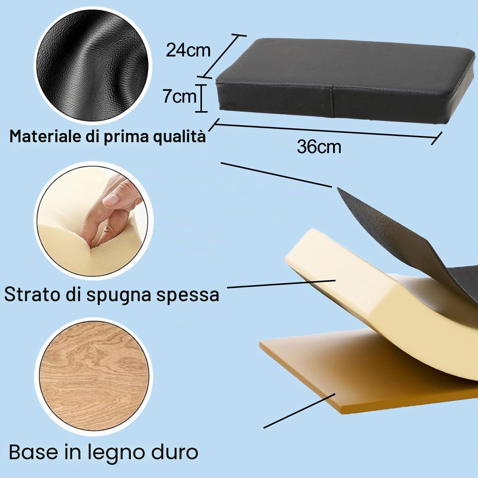 Bracciolo per tatuaggi regolabile in altezza con inclinazione di 180°, stabile base a quattro punti e spessa imbottitura in gommapiuma, professionale, per studio e mobile