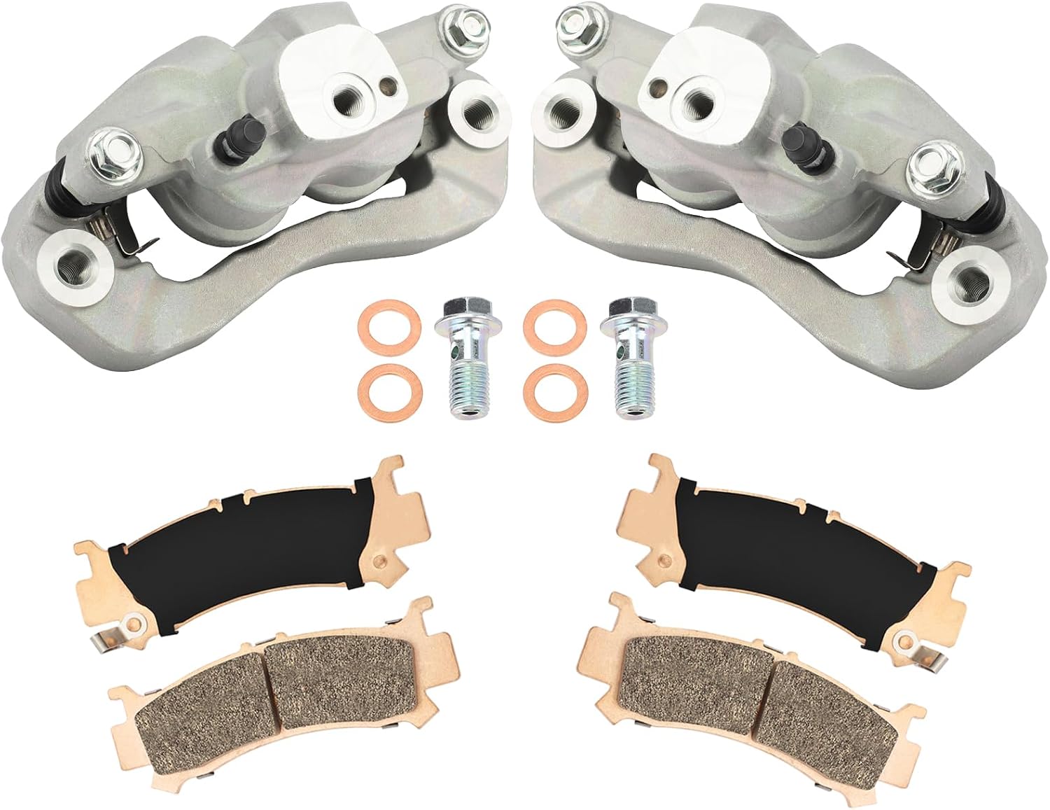 M MATI Front Left & Right Disc Brake Caliper with Sintered Pads for Honda Pioneer 1000 Talon 1000 1000X 1000R SXS1000 2016-2023 45150-HL4-A01 45250-HL4-A01