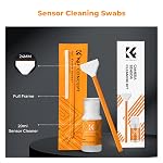 K&F CONCEPT 24mm Full Frame Sensor Cleaning Swab*6 + 20ml Sensor Cleaner DSLR SLR Digital Camera Sensor Cleaning Swab for Reflex and Mirrorless Digital Camera CCD and CMOS Sensors