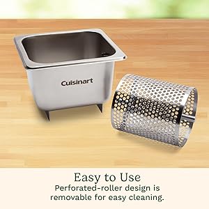Cuisinart Stainless Steel Butter Wheel, Raised Bottom Butter Roller for Griddle for Golden Crust and Even Spread, Kitchen Grill Accessory for Burgers, Bread, BBQ, Cookouts, Tailgates
