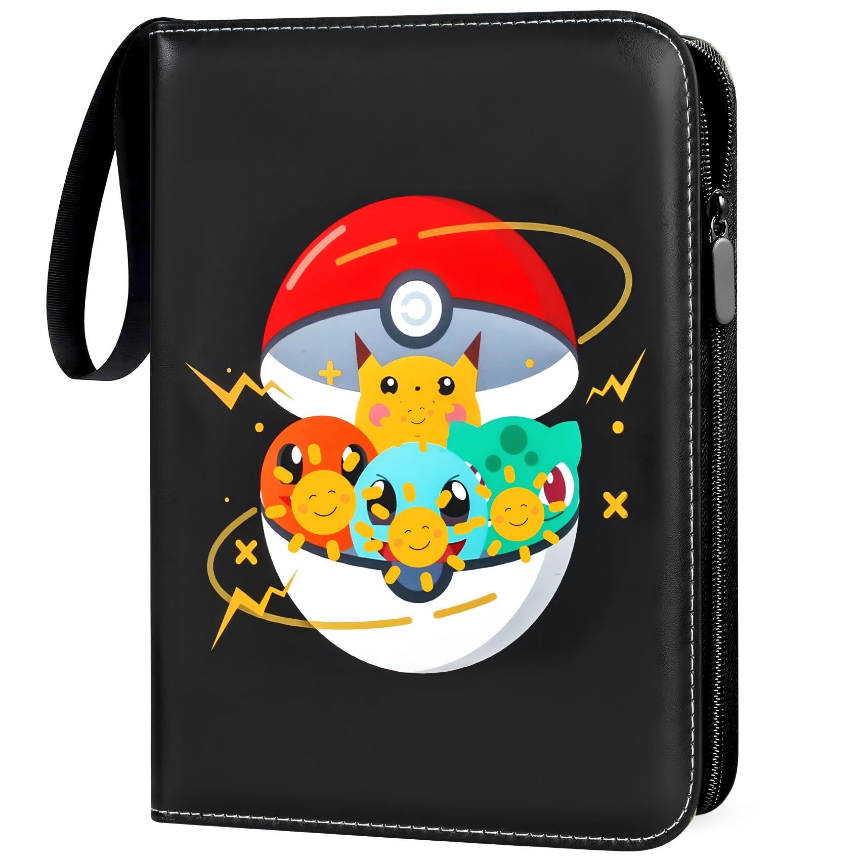 Card Binder for Kids,Trading card binder 4 Pocket 50 Pages 400 Cards Capacity,Portable Waterproof PU Card Binder Folder,Collectible Card Album This is the perfect for boys and girls (B400)