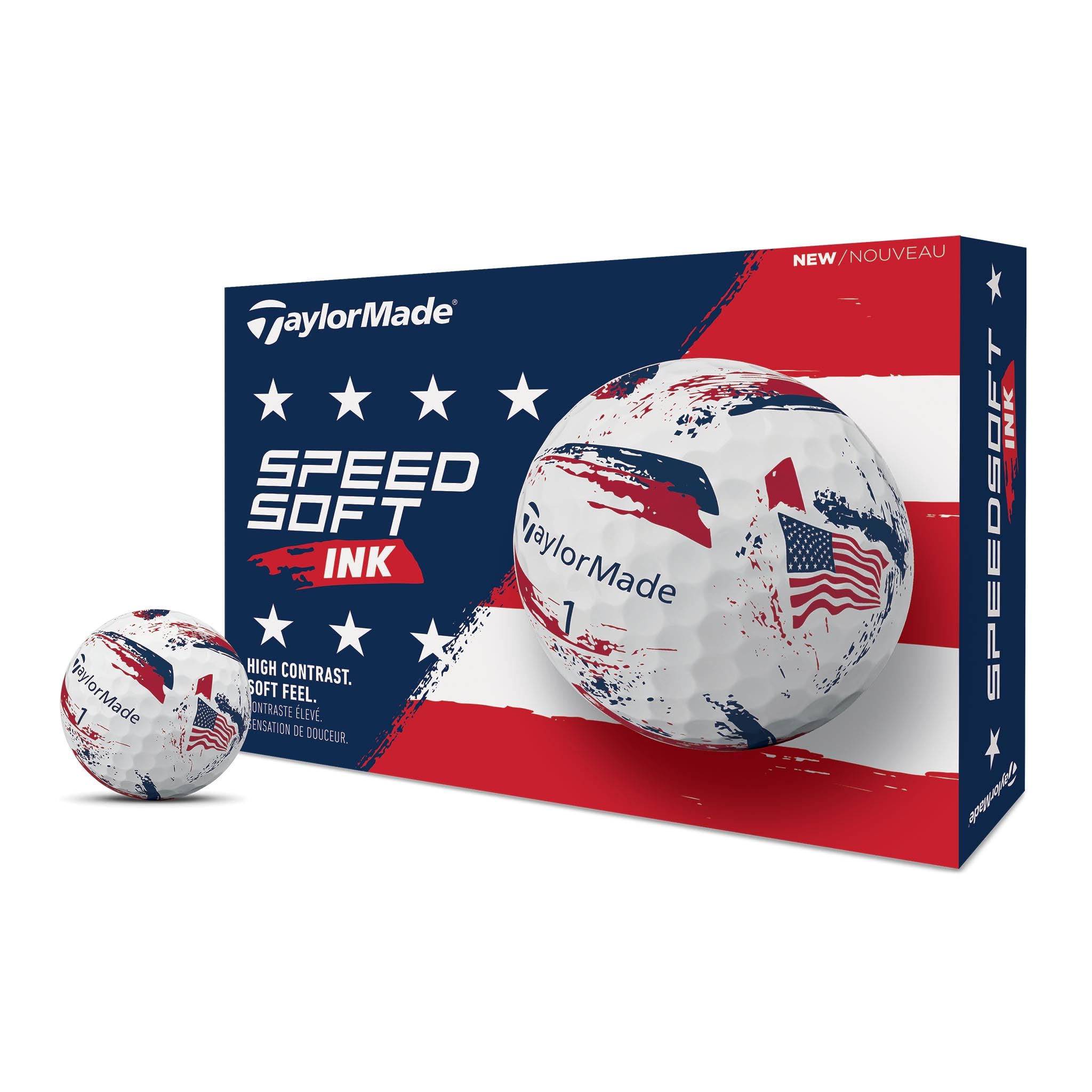 TaylorMade SpeedSoft Golf Balls, Maximum Distance with Ultra-Soft Feel, Perfect for Off The Tee and Around The Green