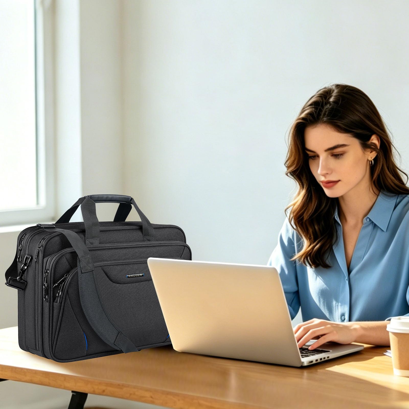 KROSER Borsa per laptop Premium valigetta per laptop fino a 17,3 pollici