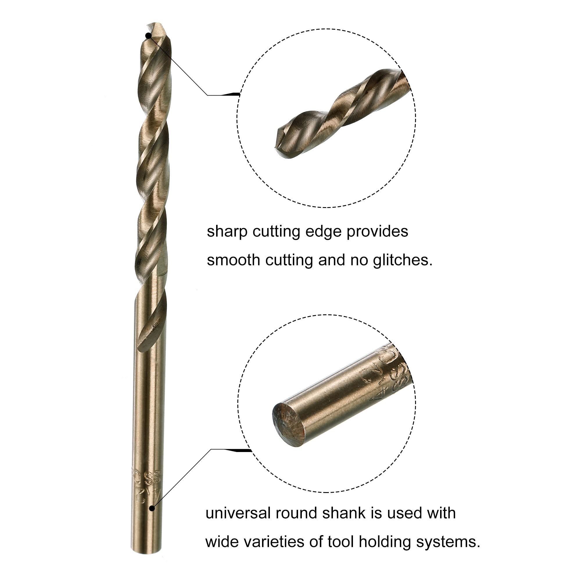 Set di Maschi e filiere e Punte da Trapano, Maschio a Spirale Rivestito in nitruro M5 x 0,8 e filiera Tonda, Punta elicoidale in Acciaio rapido al Cobalto da 4,2 mm