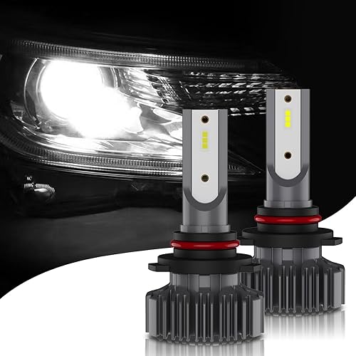 2 focos LED 9005 para automóvil, material ligero de aviación, 6000 lúmenes, oblea COB IP68, impermeable, 100000 H, súper enfoque, accesorio de