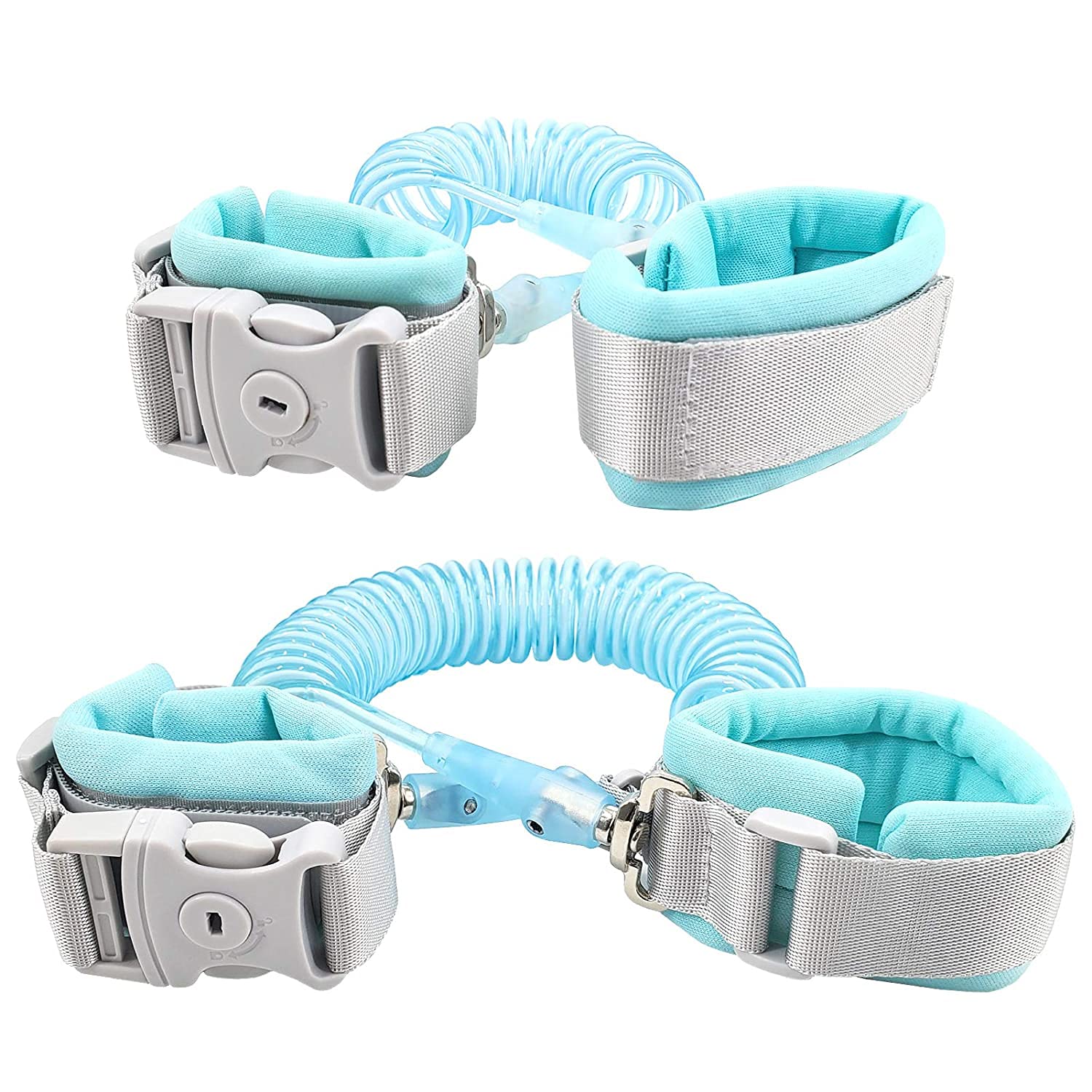 Anti Lost Wrist Link, Toddler Safety Leash with Key Lock, Safety Wrist Leash for Toddlers, Babies & Kids