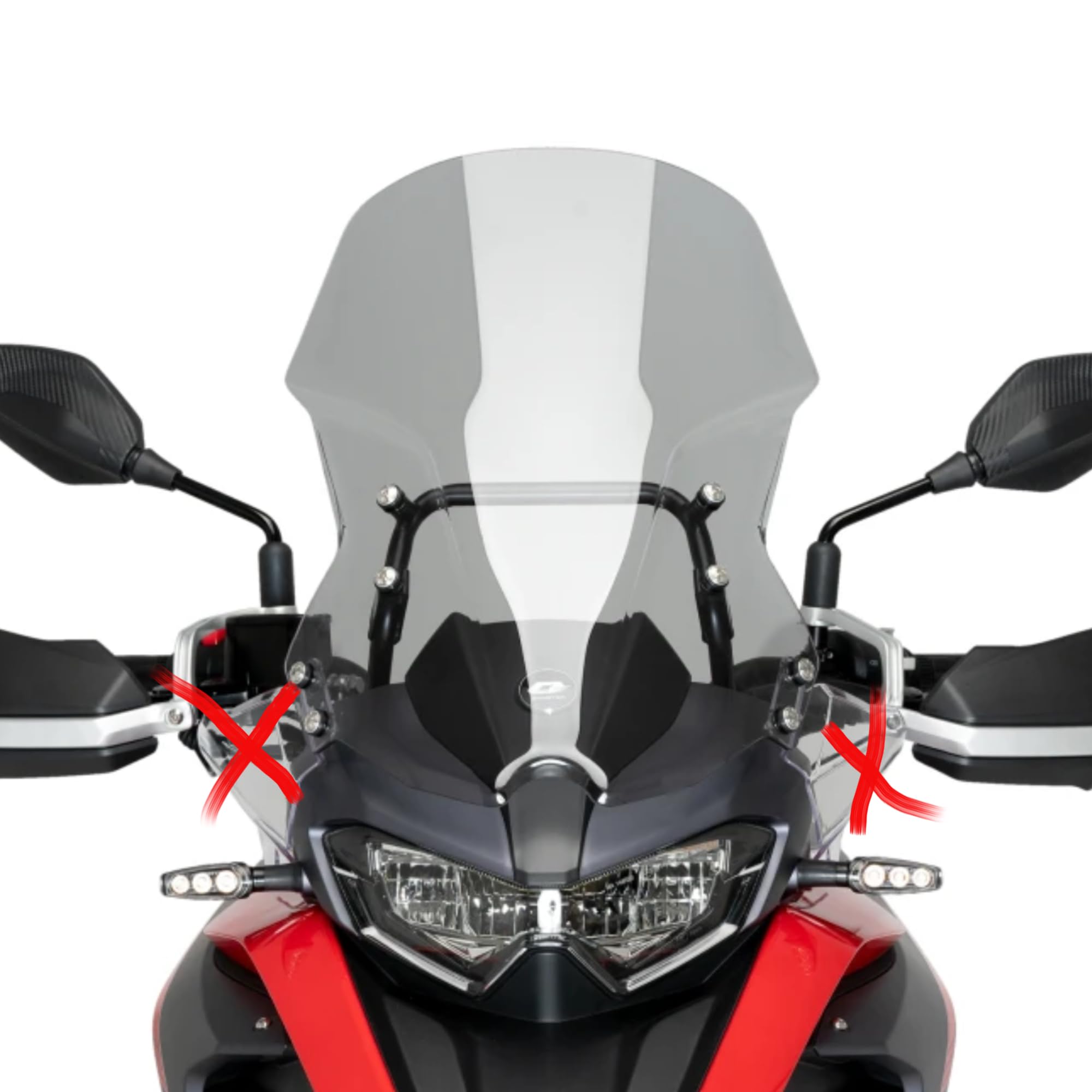 Cupolino Parabrezza Plexiglass JD9 TOURING Fume Chiaro COMPATIBILE CON BENELLI TRK 502 X 2018-2026
