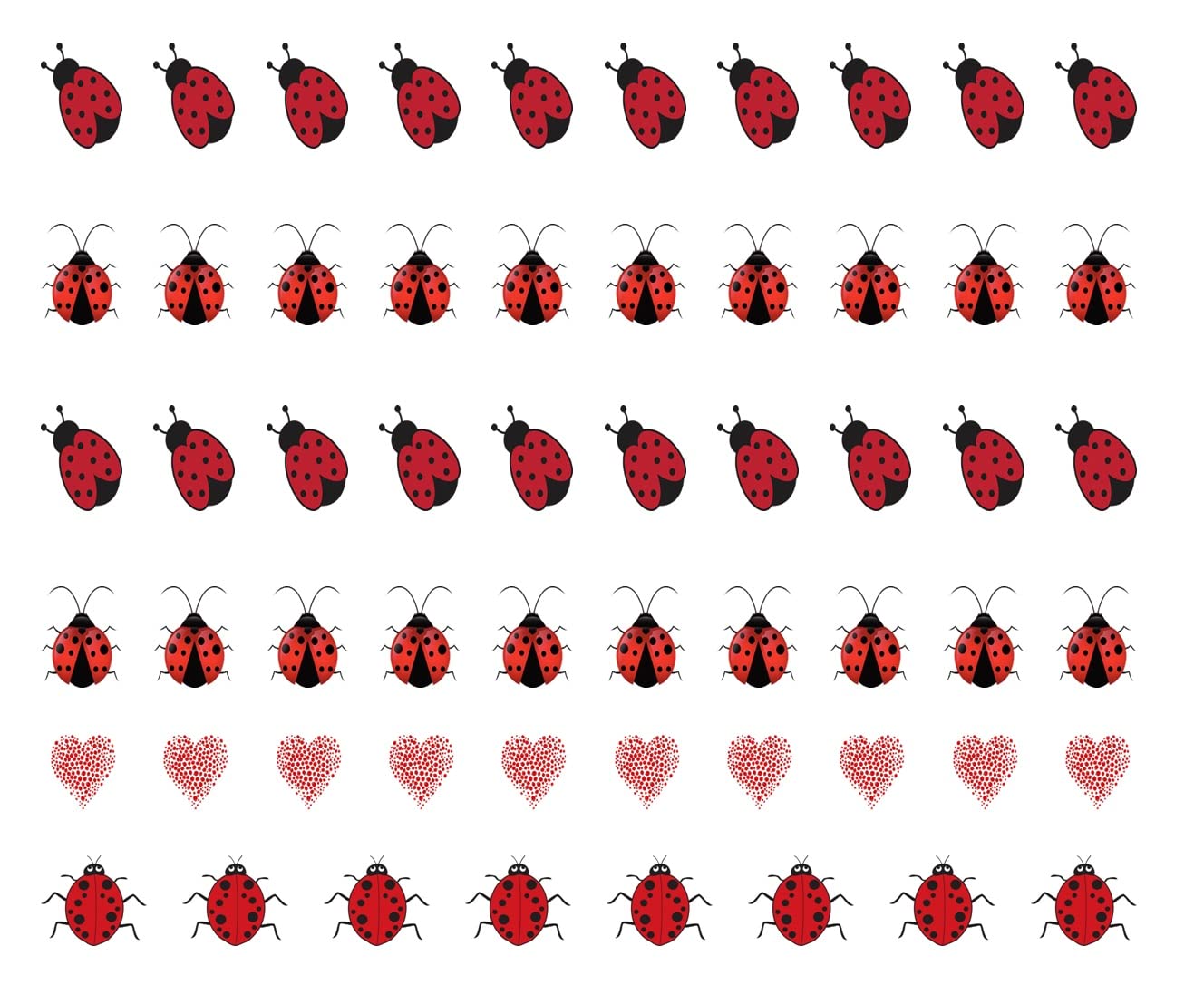 Kaz Creations Ladybird Ladybug Nail Art Decals C1 Ladybird Ladybug Collection (Ladybird Ladybug Nail Art Decals C1)