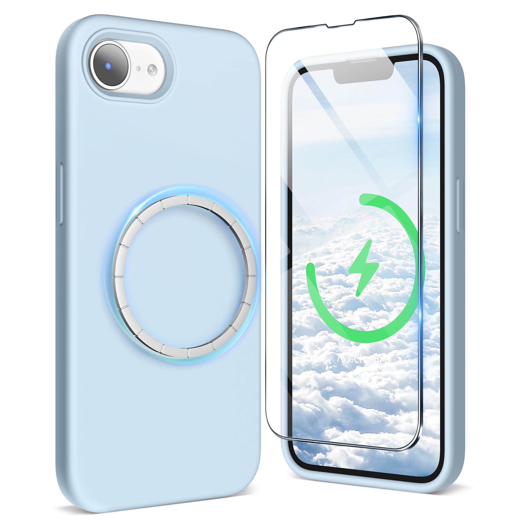 Amazon.co.jp: SURPHY iPhone 16e用ケース シリコン MagSafe