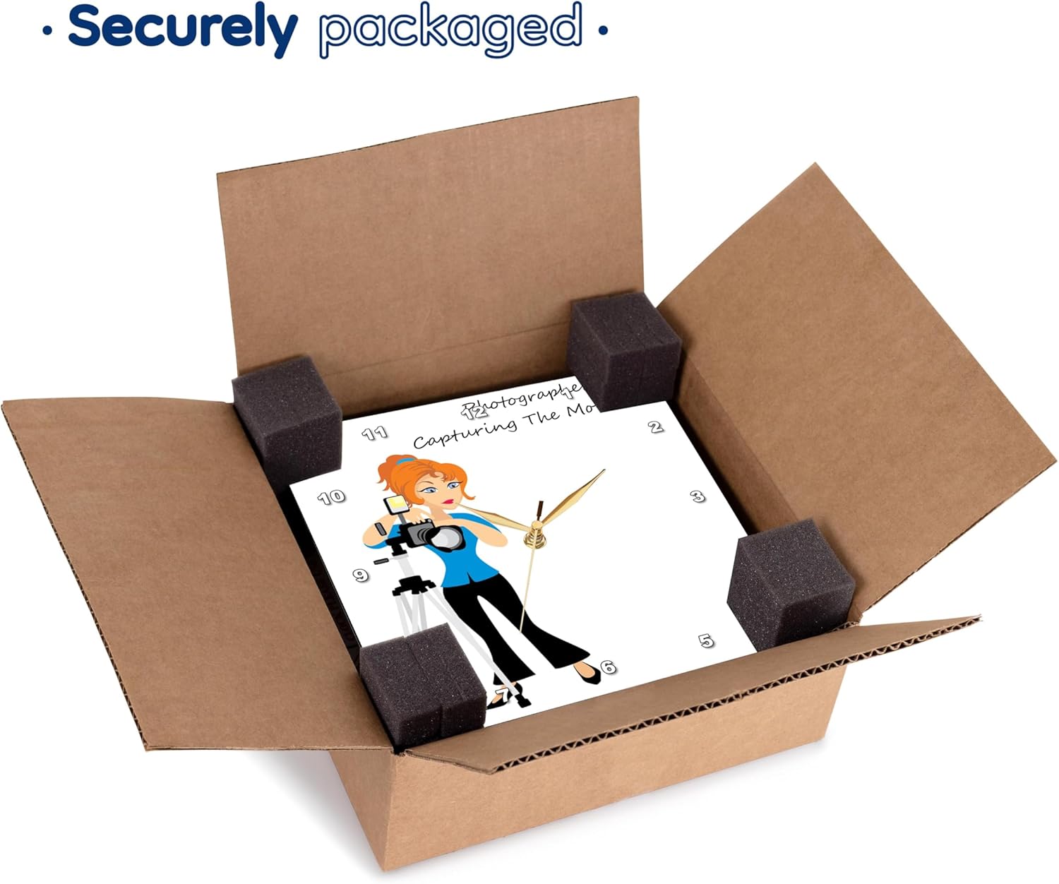 3dRose Photographer Taking Pictures - Wall Clock, 15 by 15-Inch (DPP_204488_3)