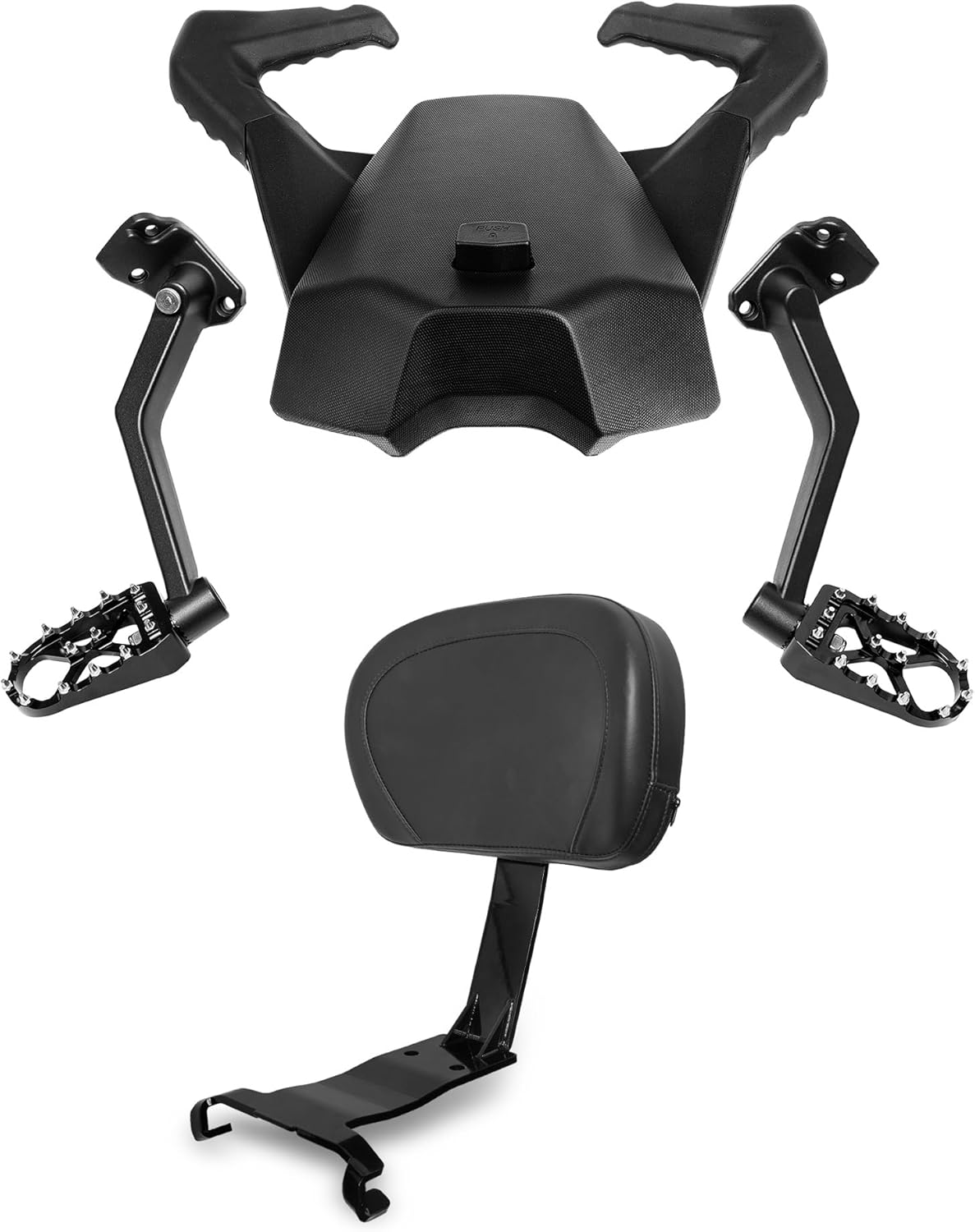Rear Passenger Seat and Passenger Footpegs and Passenger Back Rest Can Am Ryker 600 900 ACE Rally Edition 2019-2025/Sport 2022-2025 All Models
