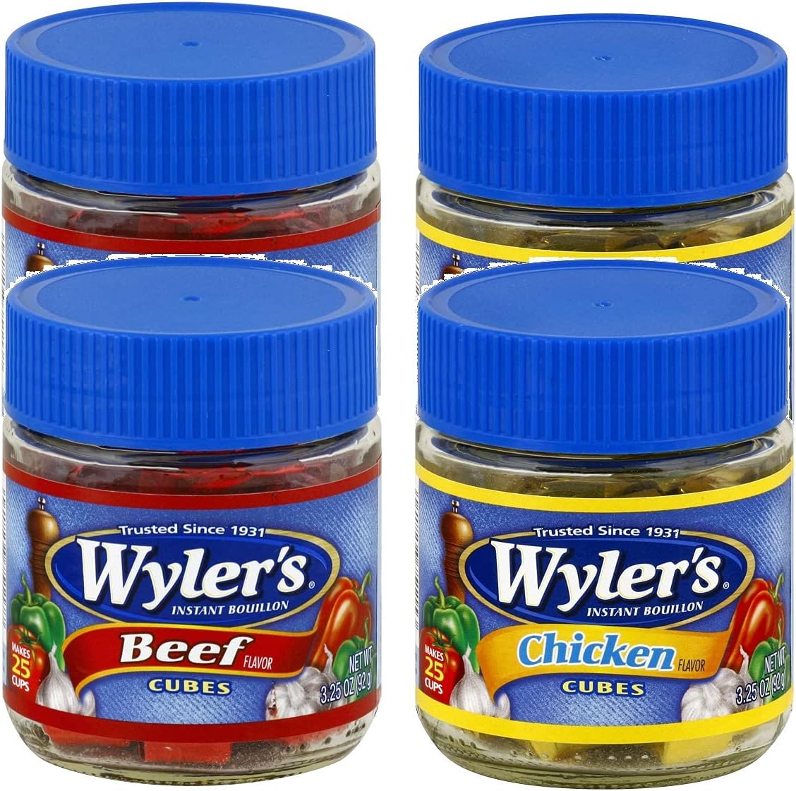 Wyler's Beef & Chicken Bouillon Cubes 3.25 Ounce 4 Total Jars (2 of each) Amazon.ca