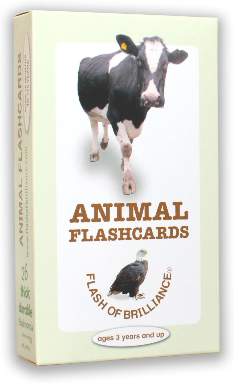 Flash of Brilliance Animal Flash Cards with Fun Facts and Spanish and French Translations for Each Animal