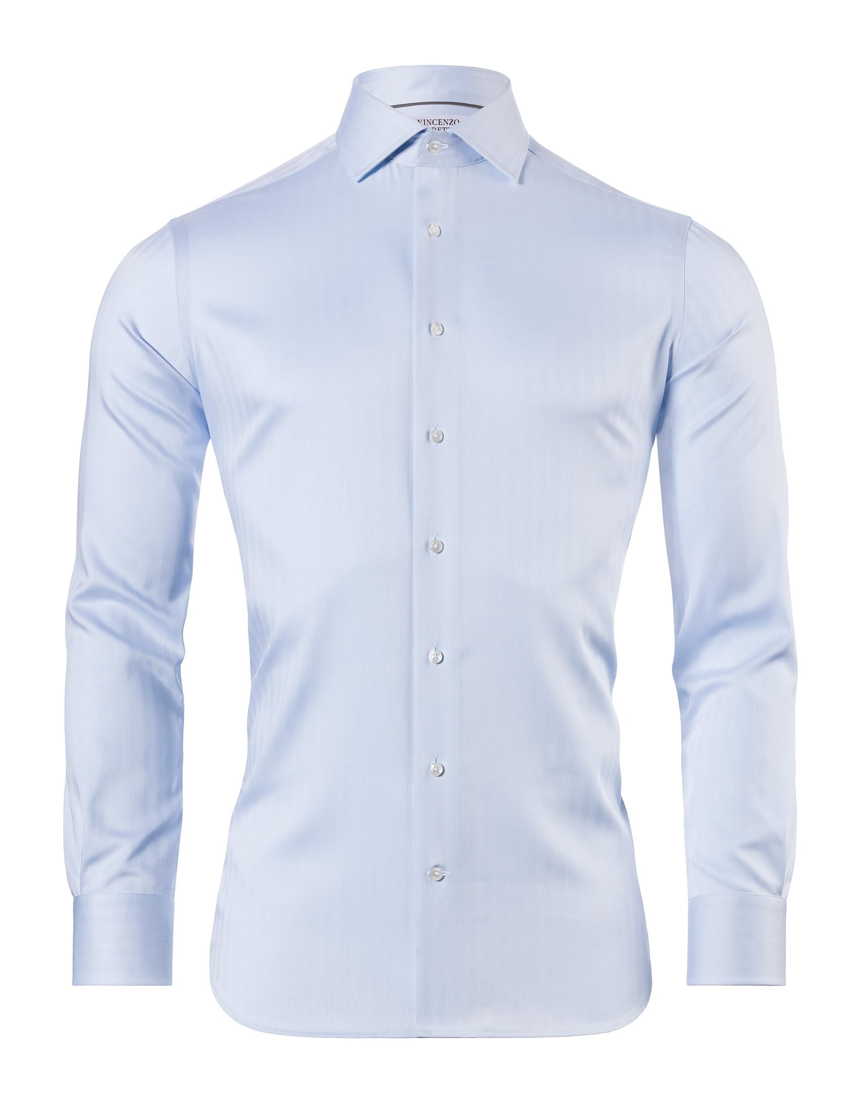 Vincenzo Boretti Camicia Elastica Uomo Eleganti, Taglio Molto Aderente (Extra Slim-Fit), Stretch, Collo Classico, Manica Lunga, in Tinta Unita - Easy Iron, Facile da Stirare