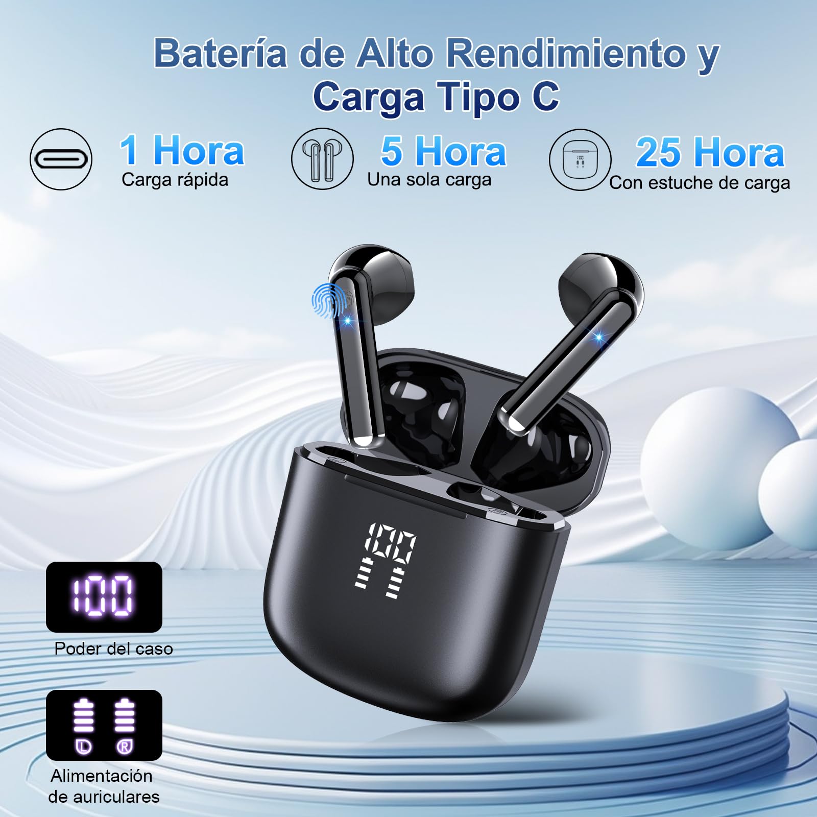 Auriculares Traductores de Idiomas, Cascos Inalambricos Bluetooth 5.4 con 164 Idiomas AI Traductor en Tiempo Real, 7 Modos de Traducción Auriculares con Cancelación de Ruido ENC con Negocios/Reunirse