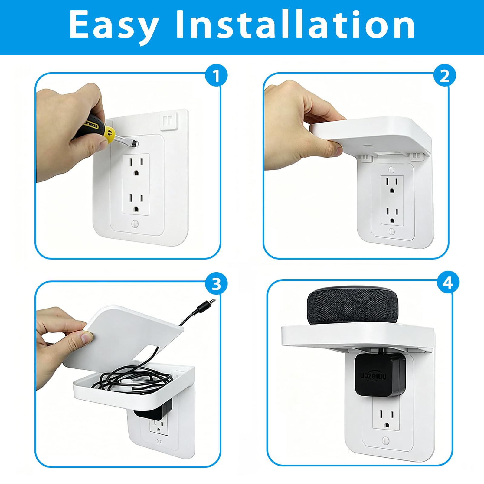 Apple Homepod mini Wall Mount,OutletShelf Holder, Outlet-shelves