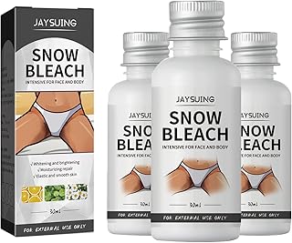 Glowhite Snow Bleach Cream, Skin Lightening Cream for Intimate Areas,dark Spot Correcting Cream Intimate Area, Body Peeling Advanced Whitening Cream (3Pcs,White)