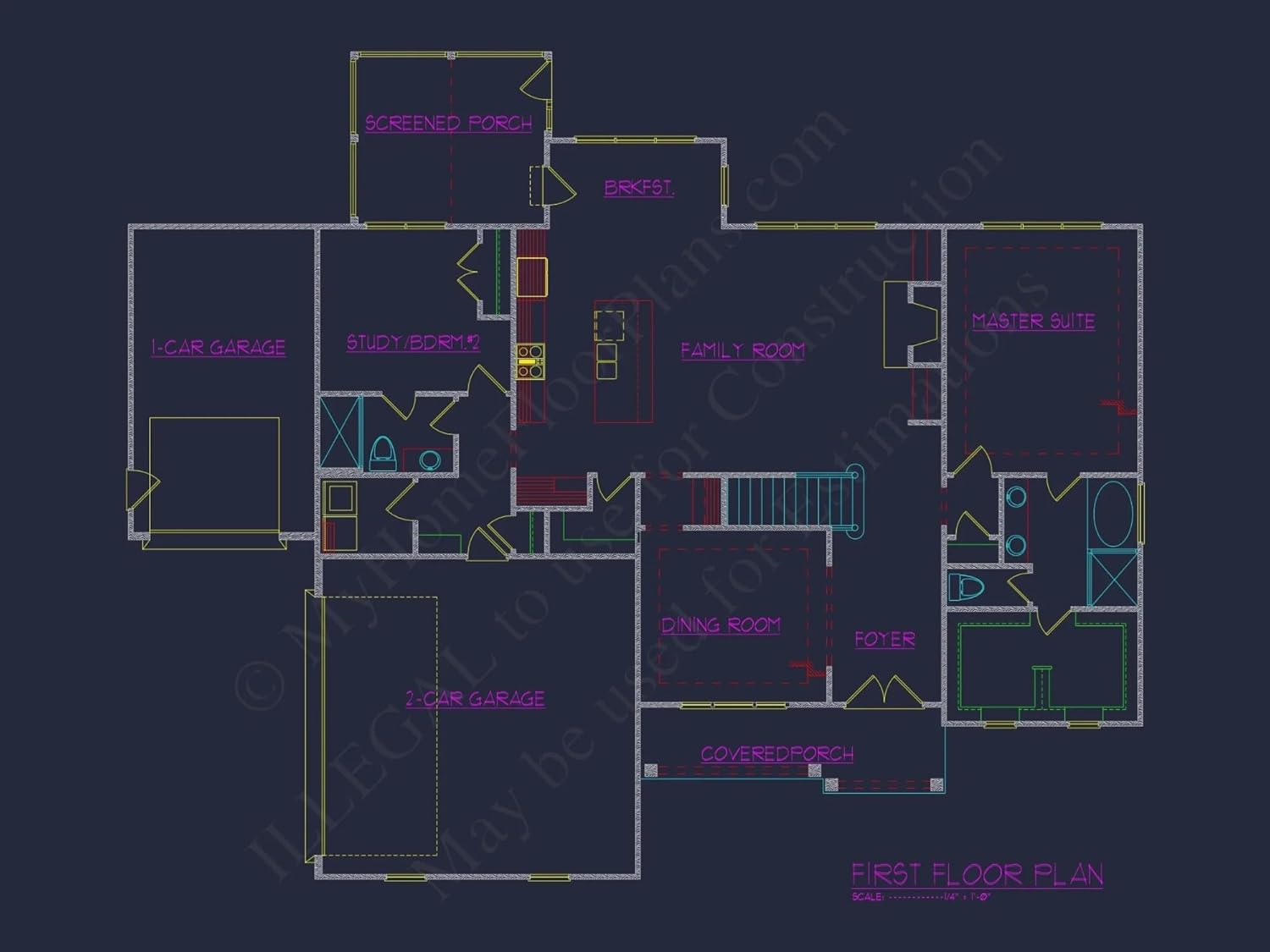 15-1061 House Plan - Custom House Plan | Floor Plan Blueprint with CAD Designs