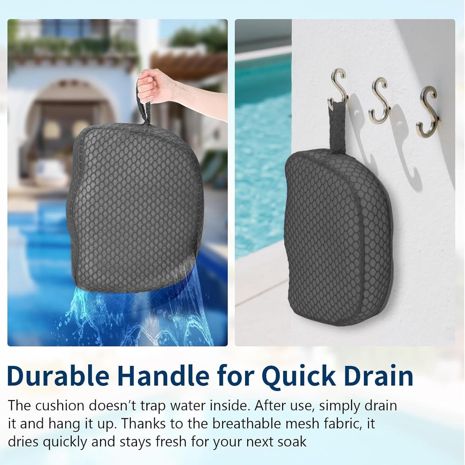 Sedile sollevatore gonfiabile per Spa - Sedile sollevatore per Spa, cuscino regolabile riempito d'acqua, supporto da bagno antiscivolo, comodo cuscino di sollevamento | Çoussin