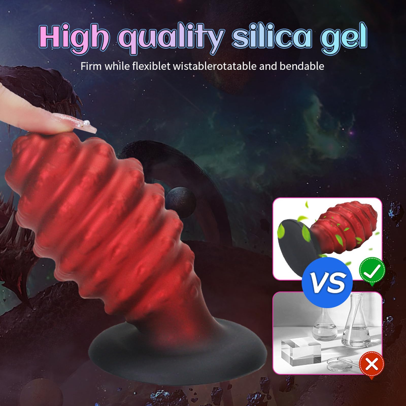 Plug anale a spirale in silicone, dildo anale mostruoso con ventosa, 5 misure, massaggiatore for la prostata, dilatatore anale, giocattolo sessuale for uomini e donne(S+m+l+xl+xxl)