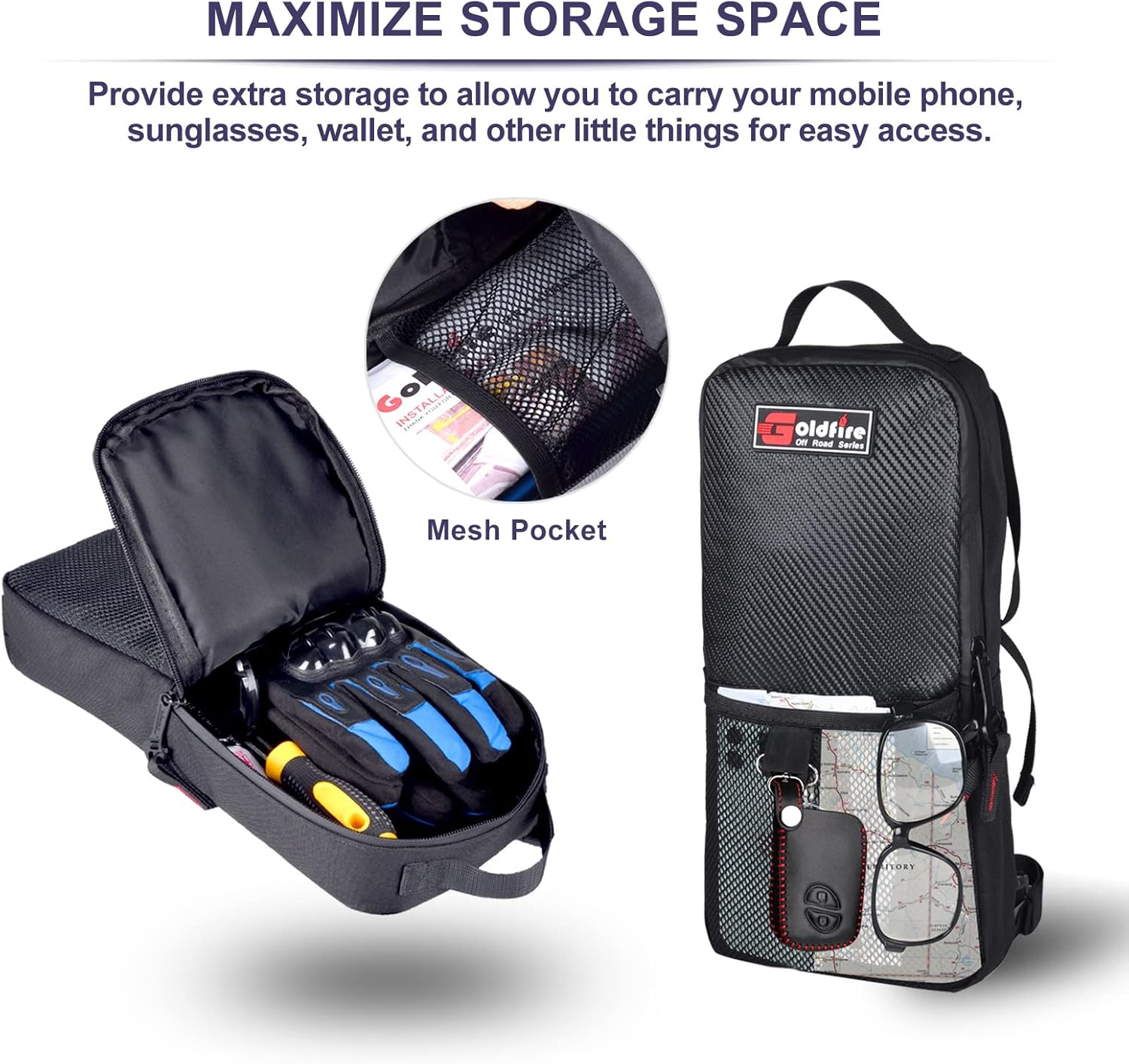 UTV Center Bag for Talon 1000 Accessories, Black Center Seat Storage Bag Between Seat Shoulder Bag For Talon 1000R 1000X 1000X4 2019 2020 2021 2022 Easy to Carry (Black)