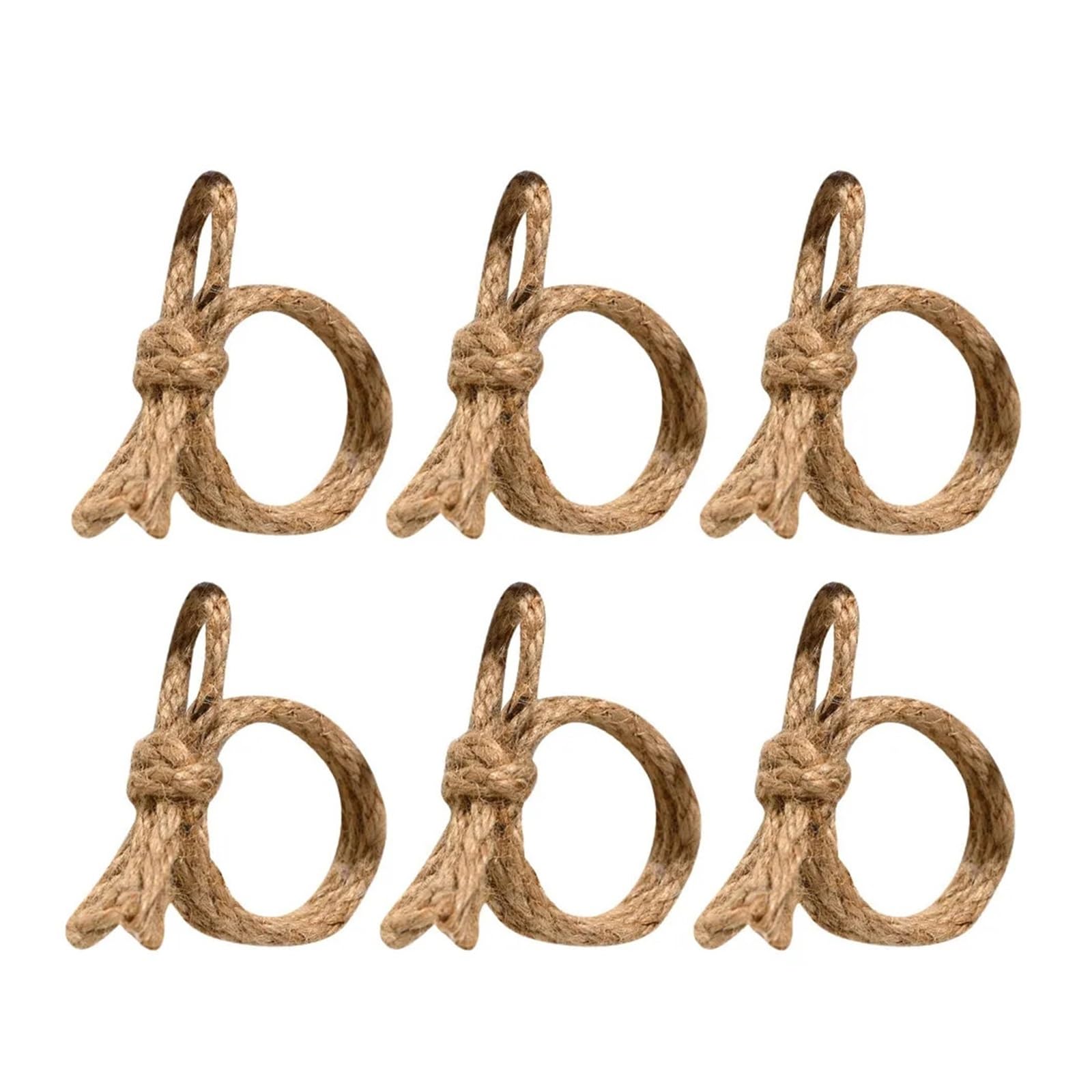 24Pcs Rustic Jute Napkin Rings with Bow Buckles for Wedding Dinner Party Harvest