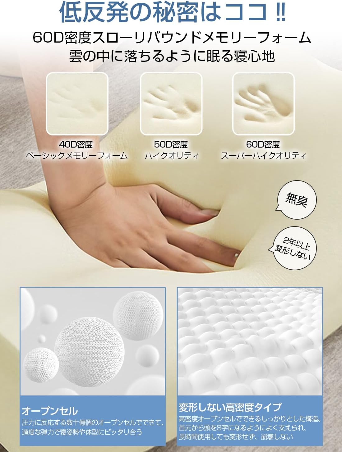 LAOGOT 枕 首が痛くならない ストレートネック 低反発 耳が痛く