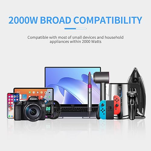 Miniatura 8 de Convertidor de voltaje de viaje de 220 V a 110 v Convertidor de voltaje universal internacional Transformador de enchufe de regleta de alimentación