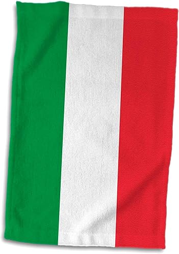 Toalla de recuerdo de viaje con bandera de Italia en 3D, diseño de rayas verticales italianas, color verde, blanco, rojo, europeo, europeo, viaje,