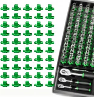 Socket Holder Organizer, 50-Pack Socket Storage Clips for Workshop, Garage, Workbench and Tool Box Organization (1/2)