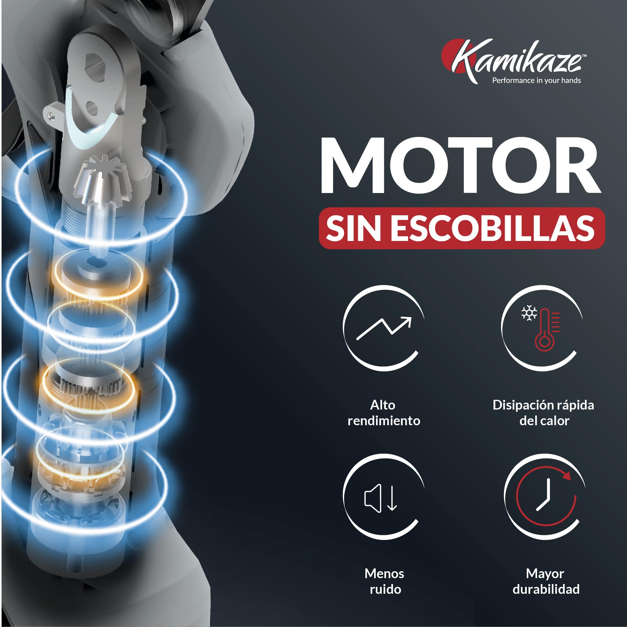 KAMIKAZE KV390 Tijera Eléctrica de Poda Profesional con Batería de Litio 21,6V, Ø35mm de Corte, 2 Baterías y Cargador Triple, Pantalla Inteligente, Kit de Mantenimiento y Maletín de Transporte