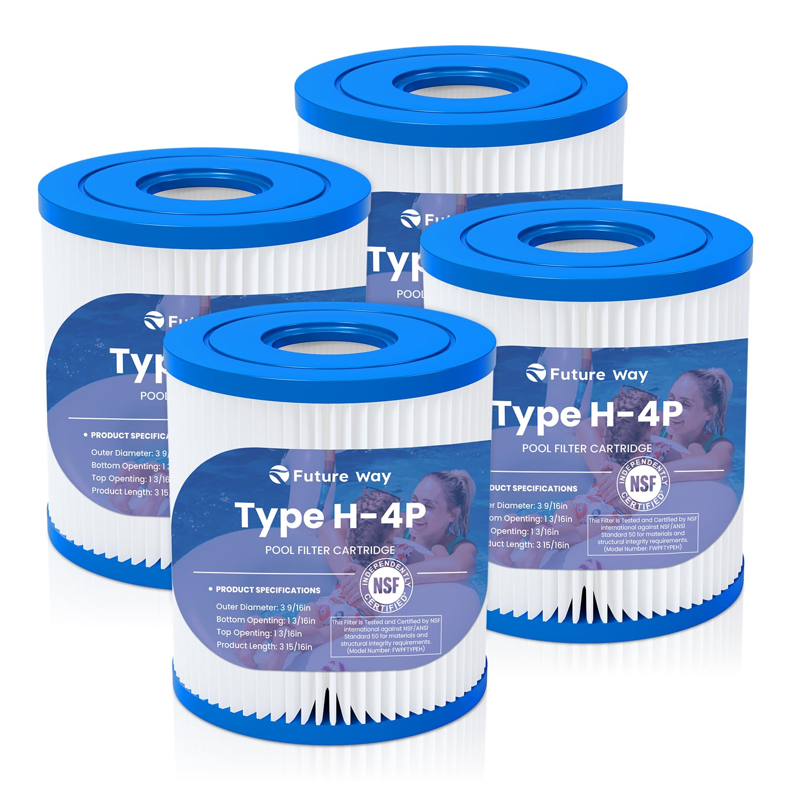 Future Way Type H Pool Filter Cartridge Replacement for Intex 29007E
